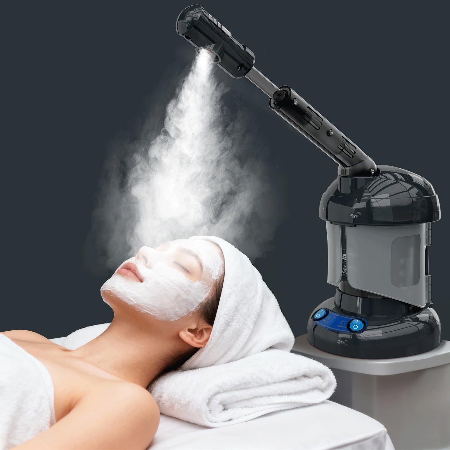Nano Ionic Facial Steamer with Ozone Mist for Deep Skin Cleansing