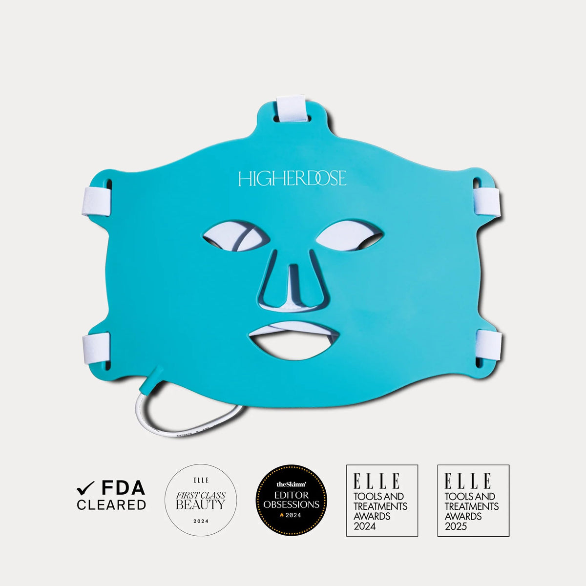 HigherDOSE Red Light Therapy Mask, FSA Eligible, FDA Cleared LED Face Mask