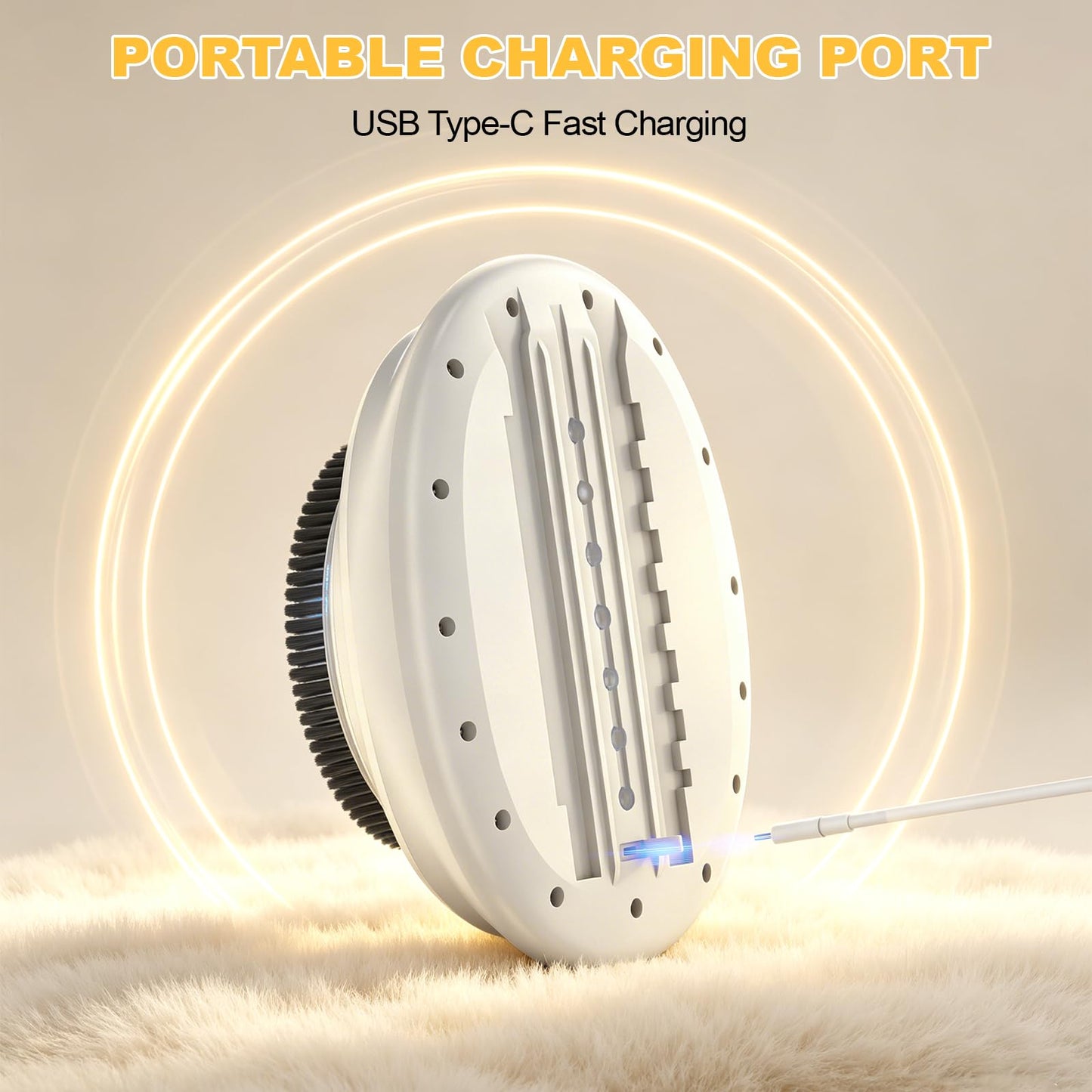 Wall-Mounted Electric Shower Body Scrubber with Soft Bristles & Replaceable Heads