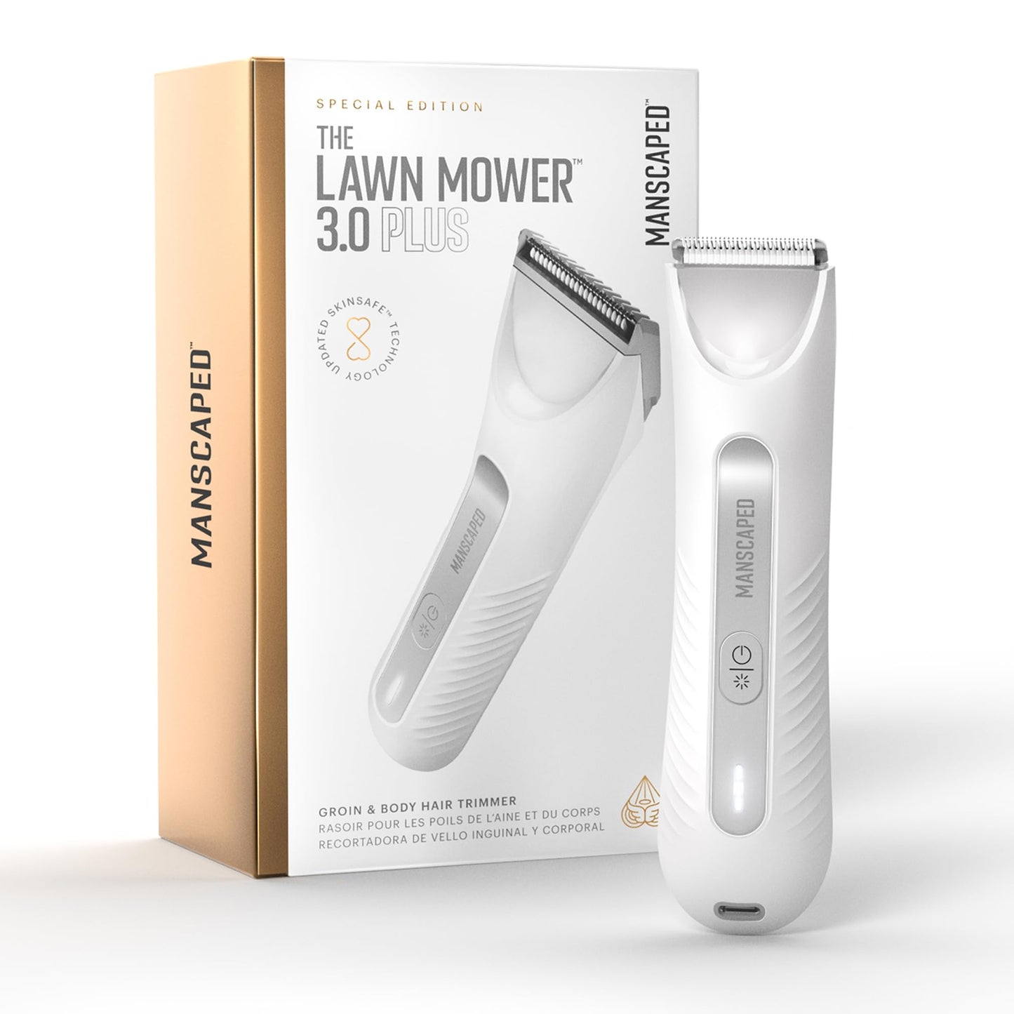 Waterproof Body Hair Trimmer with Skin-Safe Ceramic Blade Technology