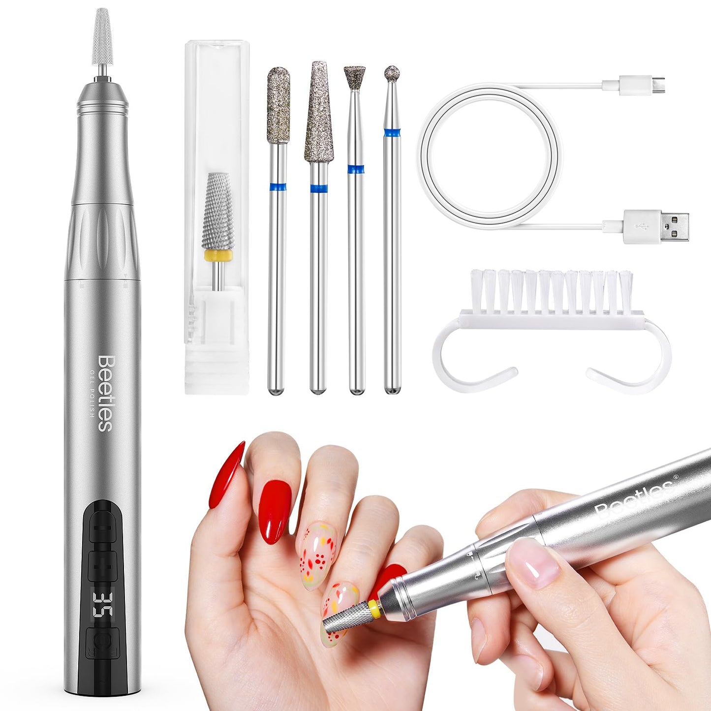Beetles Manicure Set and Electric Cordless Nail Drill