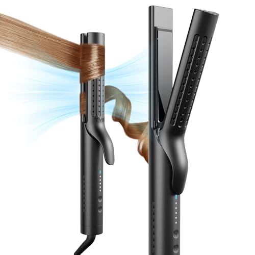 2-in-1 Curling Iron & Hair Straightener with Ionic Styling Technology