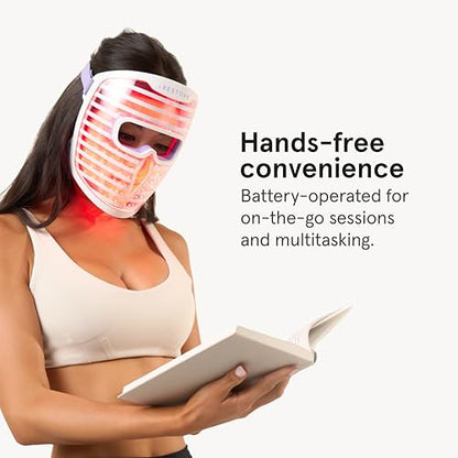 LED Face Mask with Red, Blue & Infrared Light Therapy for Skin Care