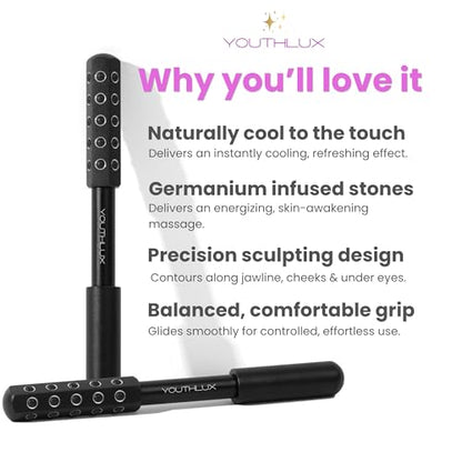 Germanium Stone Facial Roller for Lifting & Beauty Massage