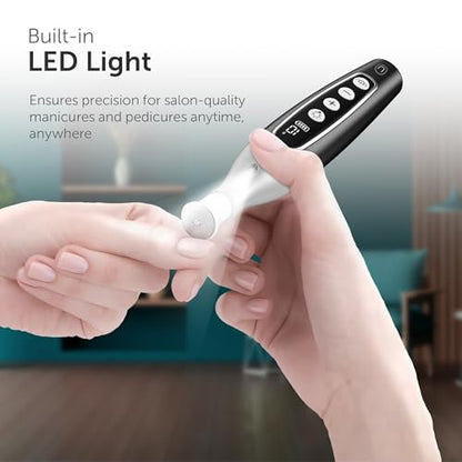 Cordless Electric Nail File Kit for Manicure, Pedicure & Callus Care