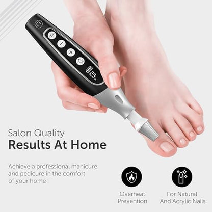 Cordless Electric Nail File Kit for Manicure, Pedicure & Callus Care