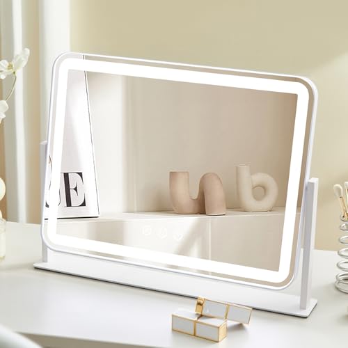 LED Makeup Mirror with 5X Magnification and Adjustable Lighting Modes