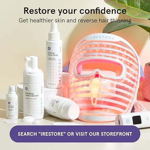 LED Face Mask with Red, Blue & Infrared Light Therapy for Skin Care