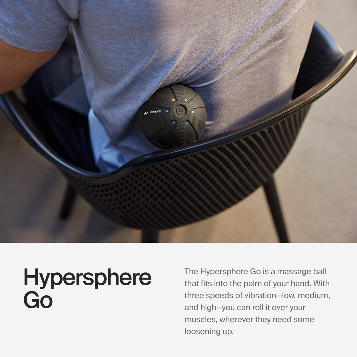Hyperice Hypersphere Go Vibrating Ball Deep Tissue Massage Muscle Recovery