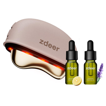 LED Red Light Therapy Face Massager with Heated Gua Sha Sculpting Tool