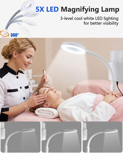 Professional Facial Steamer with Fast Heating for Salon & Home Skincare Use