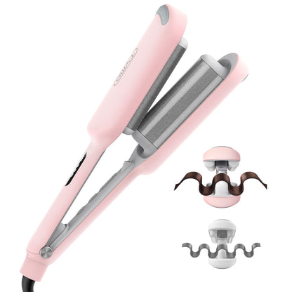 3-Barrel Hair Waver with Ionic Ceramic Technology for Beach Waves