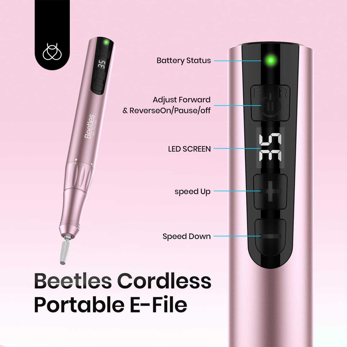 Beetles Manicure Set and Electric Cordless Nail Drill