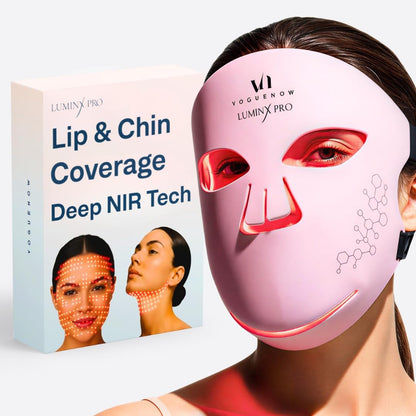 LED Light Therapy Mask with Red, Blue & Near Infrared Light Treatment