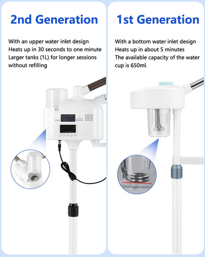 Professional Facial Steamer with Fast Heating for Salon & Home Skincare Use