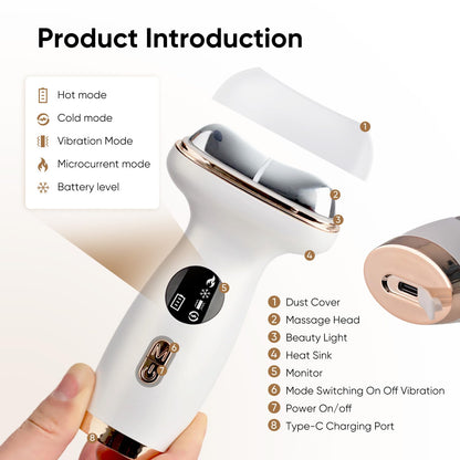 Microcurrent Facial Device with Red Light Therapy