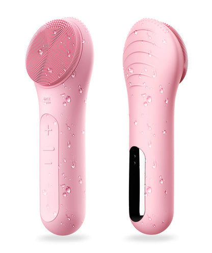 Ultrasonic Facial Cleansing Brush - Waterproof Rechargeable Face Scrubber