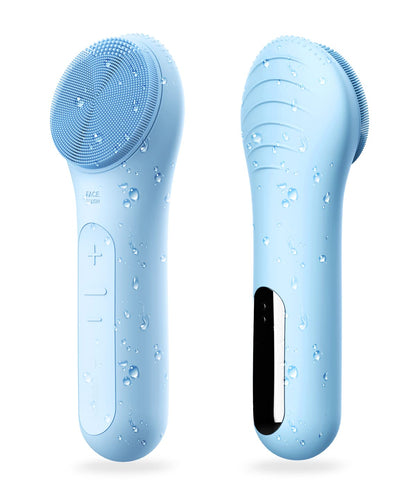 Ultrasonic Facial Cleansing Brush - Waterproof Rechargeable Face Scrubber