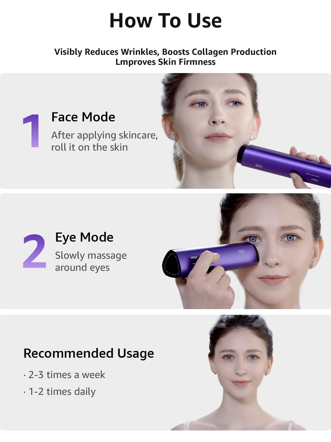VITALY 3 in 1 Skin Tightening Device,Facial Massager