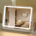 LED Makeup Mirror with 5X Magnification and Adjustable Lighting Modes