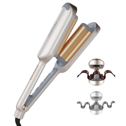3-Barrel Hair Waver with Ionic Ceramic Technology for Beach Waves