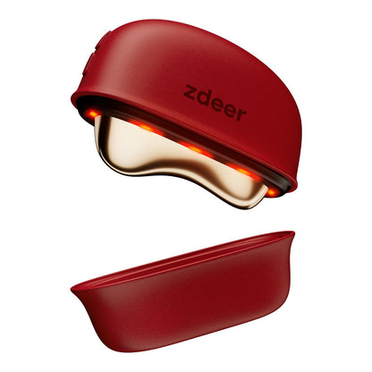 LED Red Light Therapy Face Massager with Heated Gua Sha Sculpting Tool