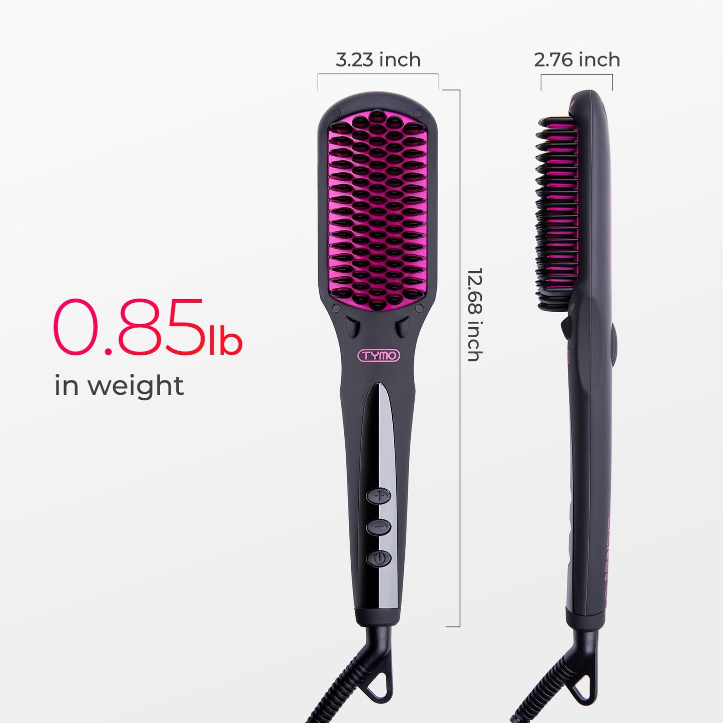 Ionic Hair Straightening Brush with Adjustable Heat Levels for Smooth Styling