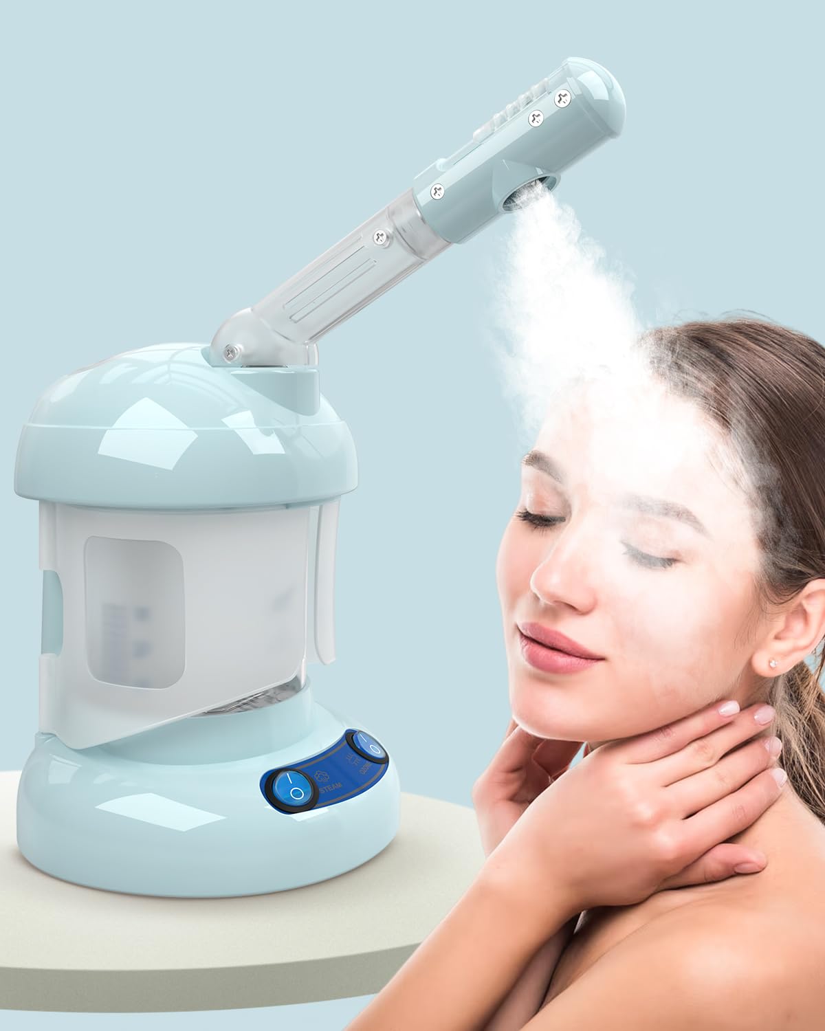 Nano Ionic Facial Steamer with Ozone Mist for Deep Skin Cleansing