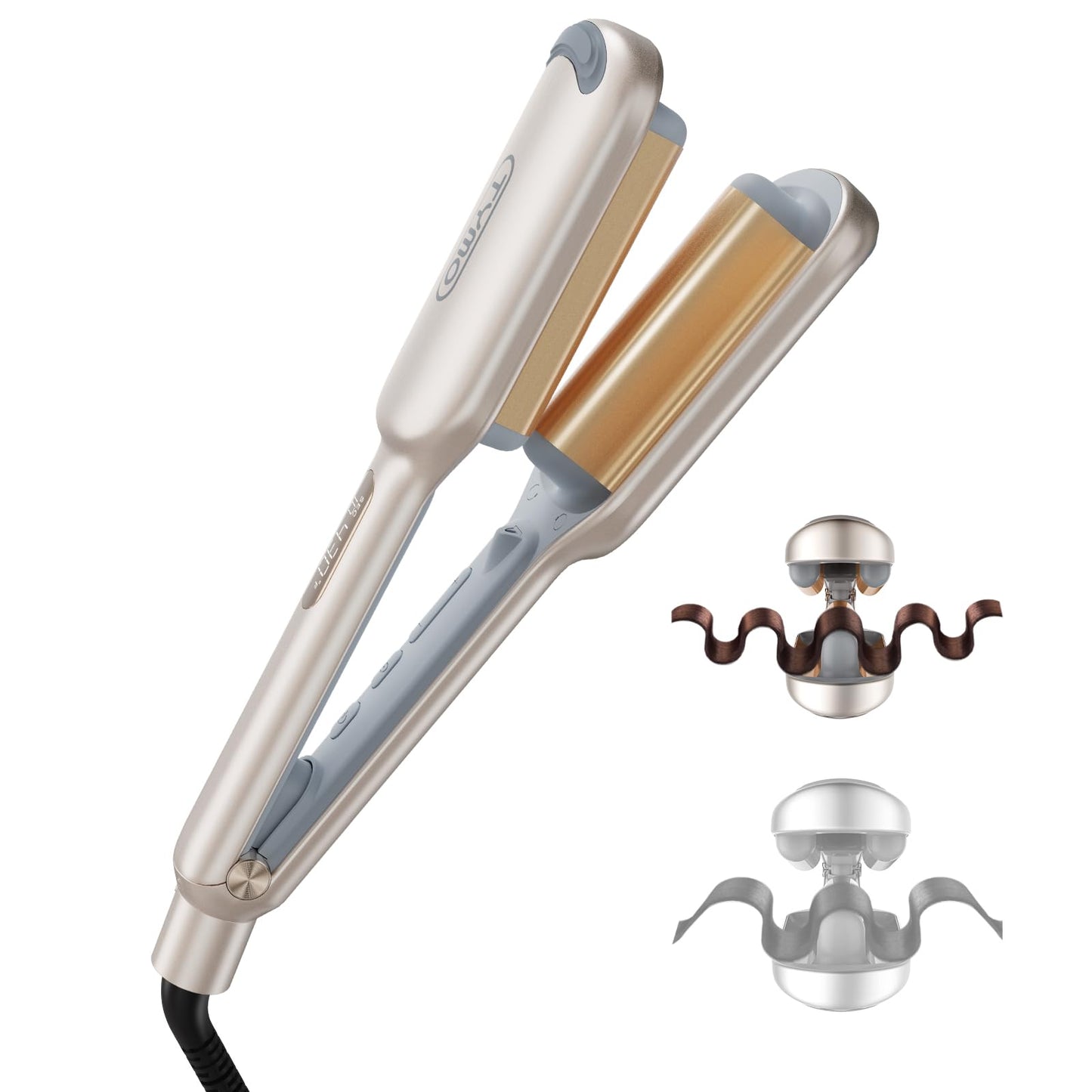 3-Barrel Hair Waver with Ionic Ceramic Technology for Beach Waves