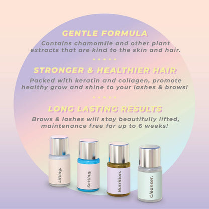 Lash Lift & Brow Lamination Kit for Fuller Lashes and Defined Brows
