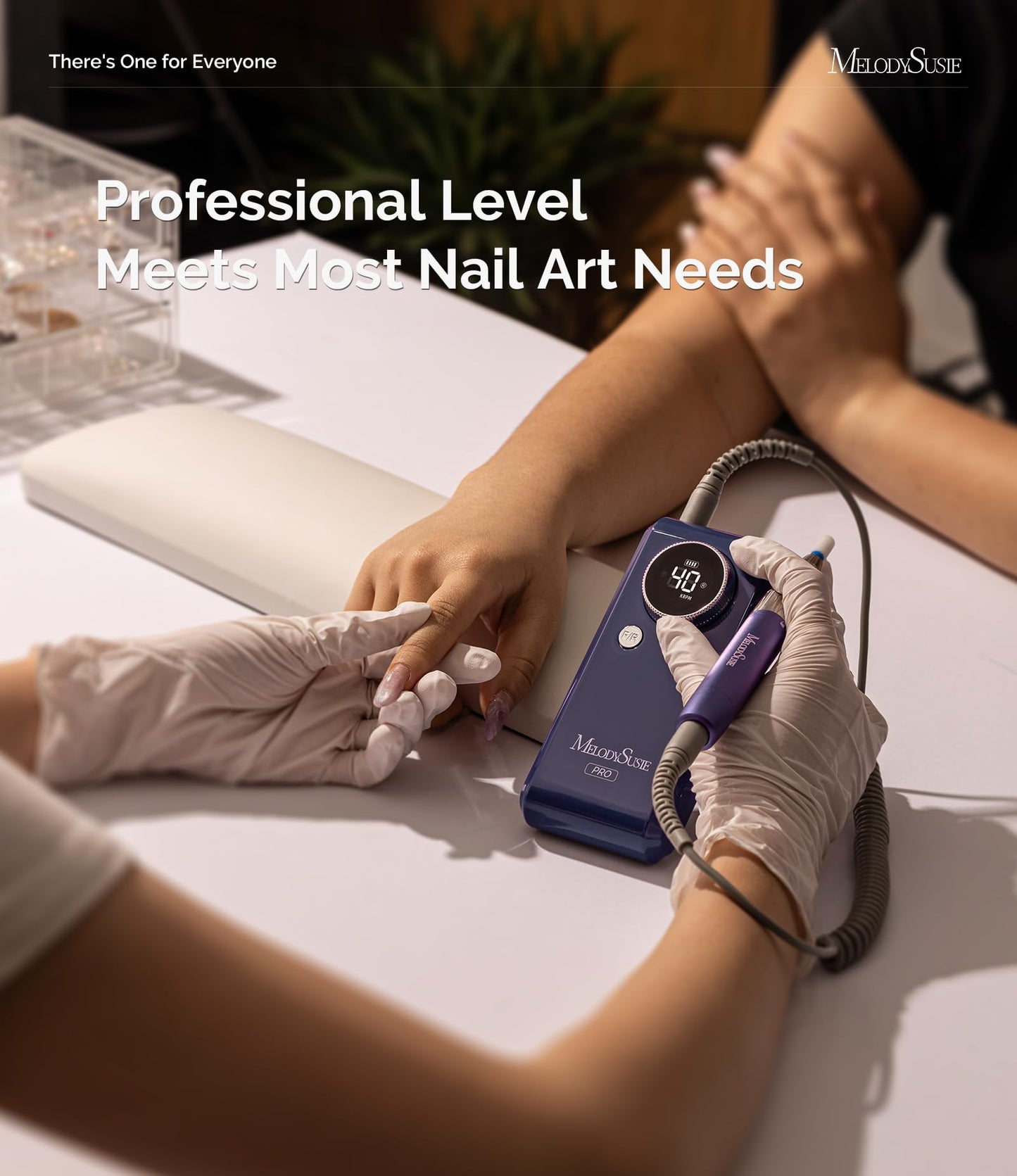 Portable Electric Nail Drill Kit with 40,000 RPM for Gel & Acrylic Nails