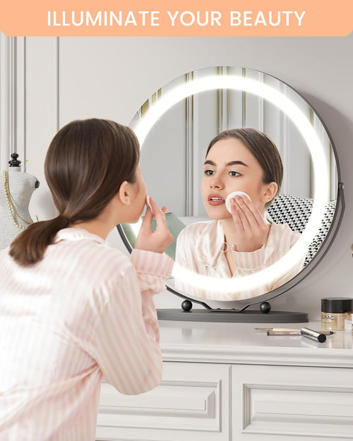 19 Inch LED Vanity Mirror with Touch Control and Adjustable Lighting Modes