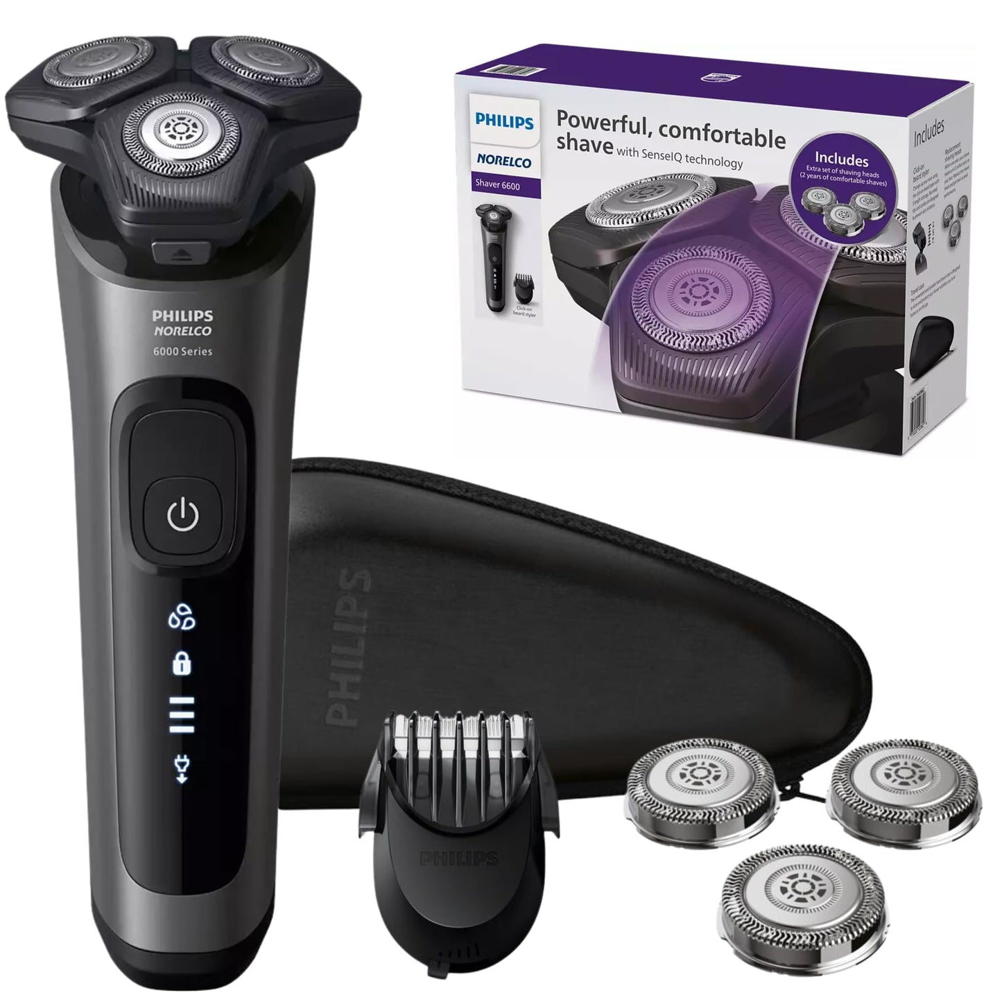 Rechargeable Wet & Dry Electric Shaver with Pop-Up Trimmer for Men