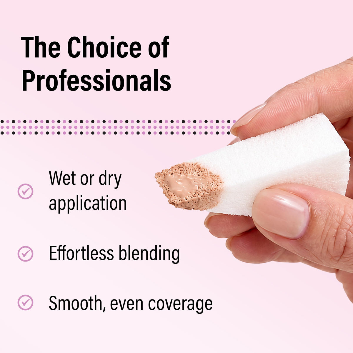 Latex-Free Makeup Sponge Wedges for Foundation & Blending Application