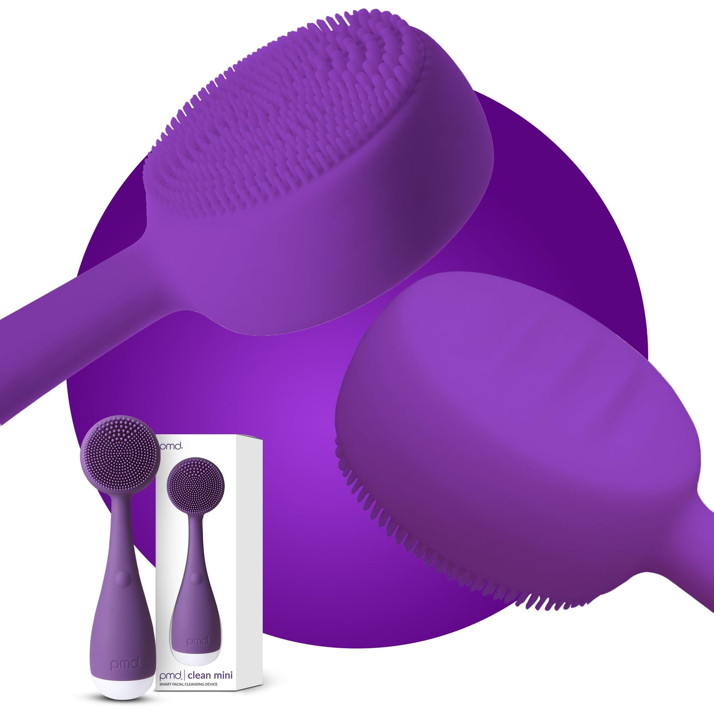 Smart Facial Cleansing Device with Silicone Brush & Skin Massager