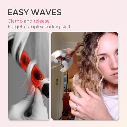 3-Barrel Hair Waver with Ionic Ceramic Technology for Beach Waves