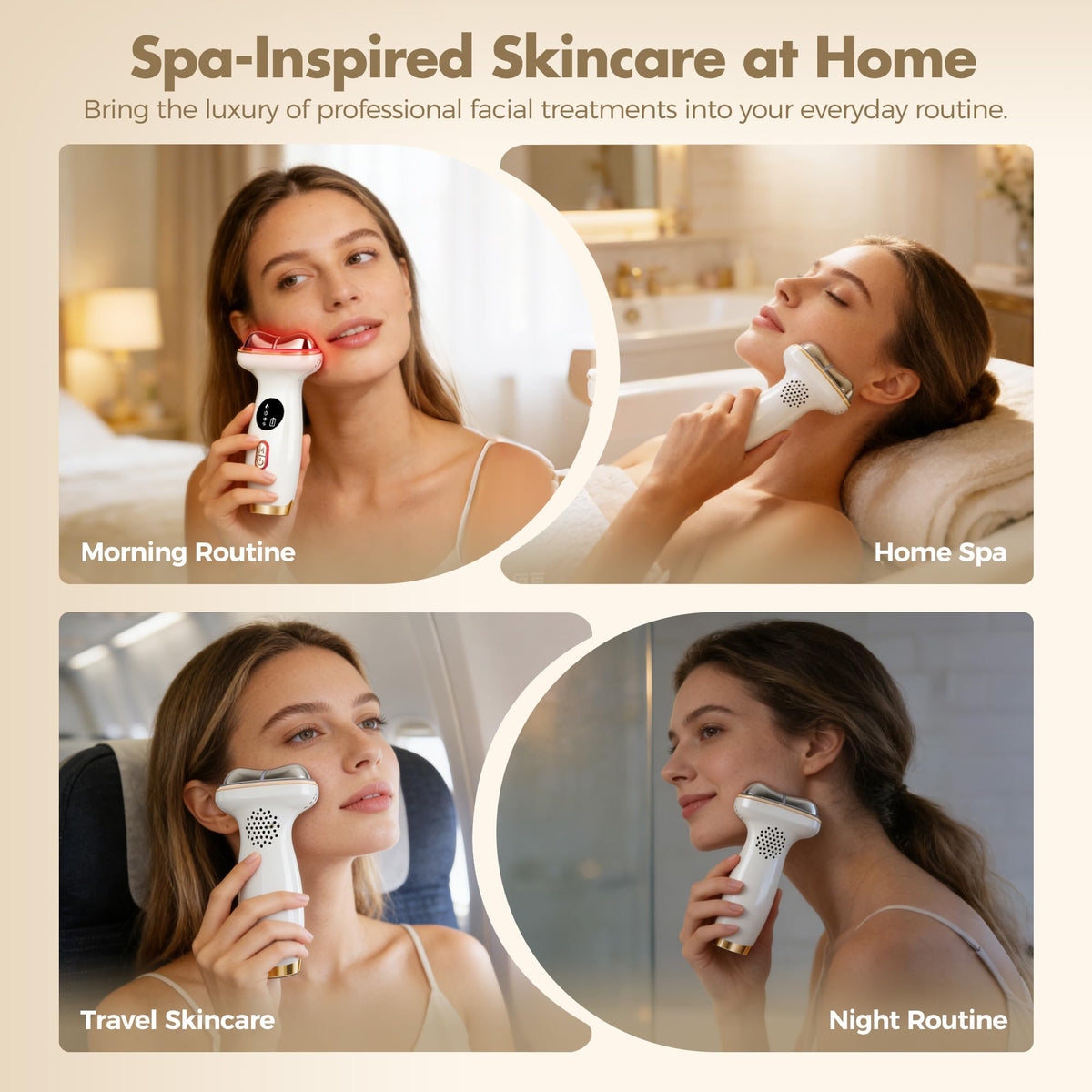 7-in-1 Red Light Facial Massager with Hot & Cold Gua Sha Therapy