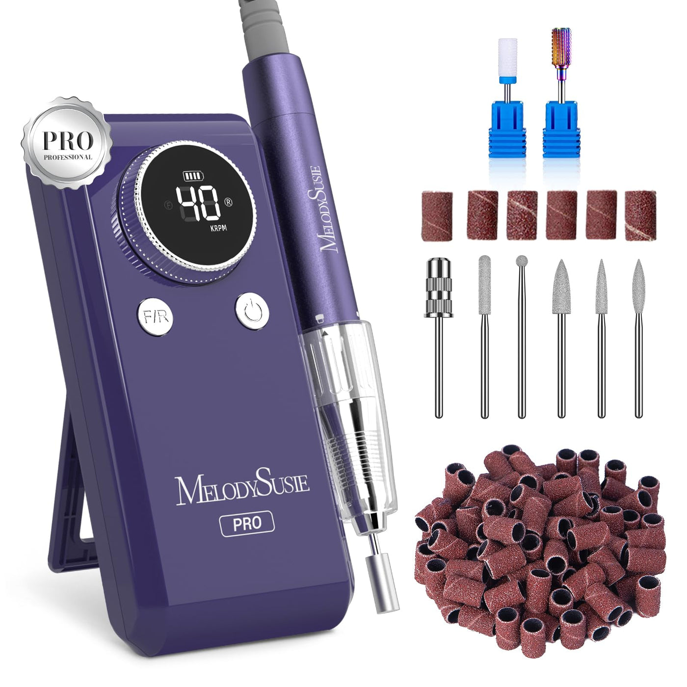 Portable Electric Nail Drill Kit with 40,000 RPM for Gel & Acrylic Nails