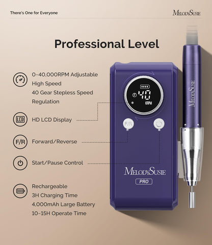 Portable Electric Nail Drill Kit with 40,000 RPM for Gel & Acrylic Nails