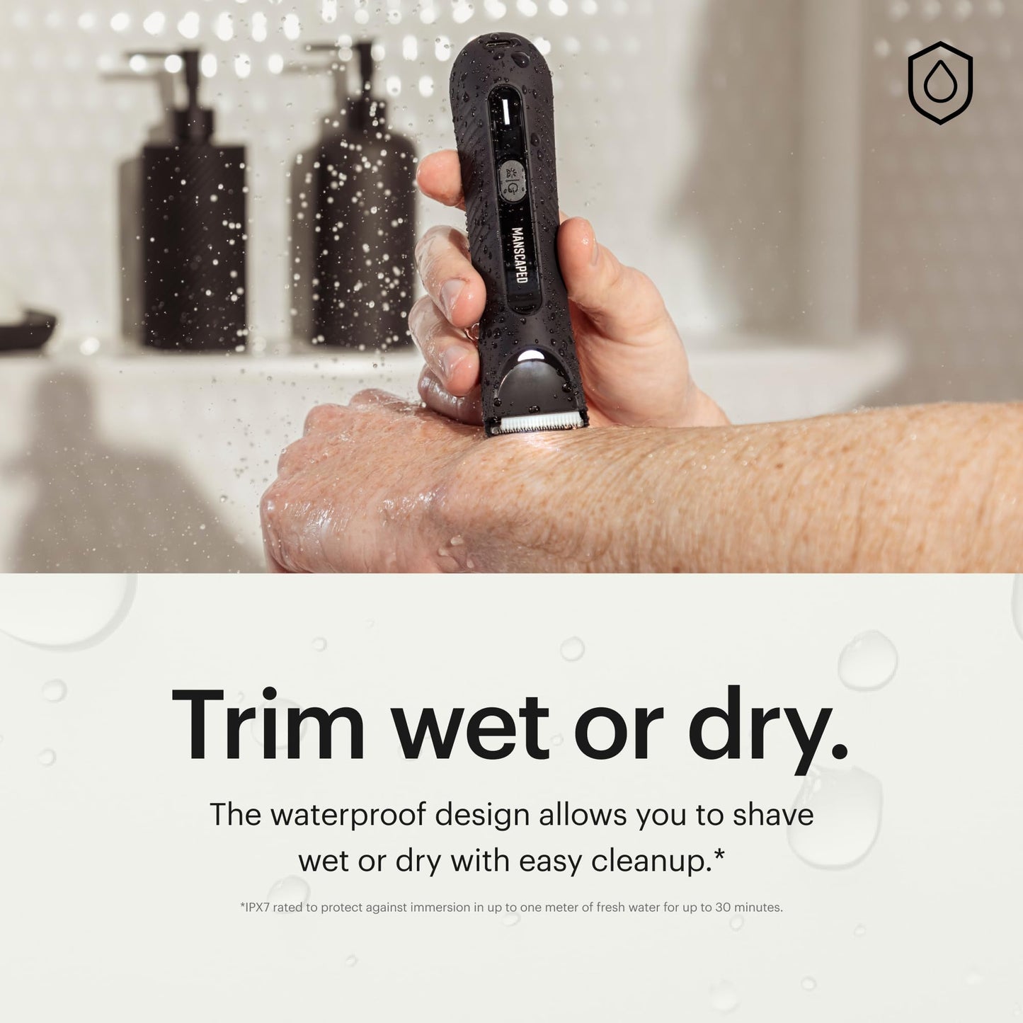 Waterproof Body Hair Trimmer with Skin-Safe Ceramic Blade Technology