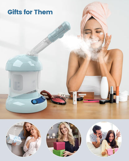 Nano Ionic Facial Steamer with Ozone Mist for Deep Skin Cleansing