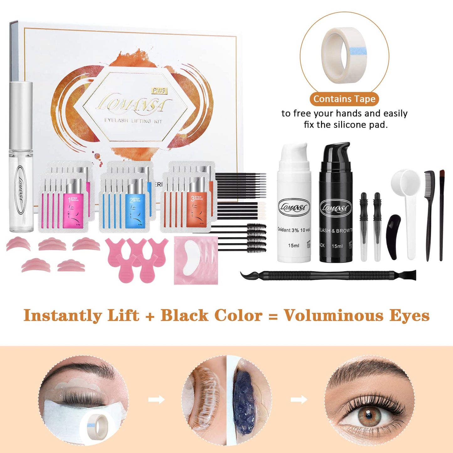 Eyelash Lift & Brow Lamination Kit for Fuller Salon-Style Results