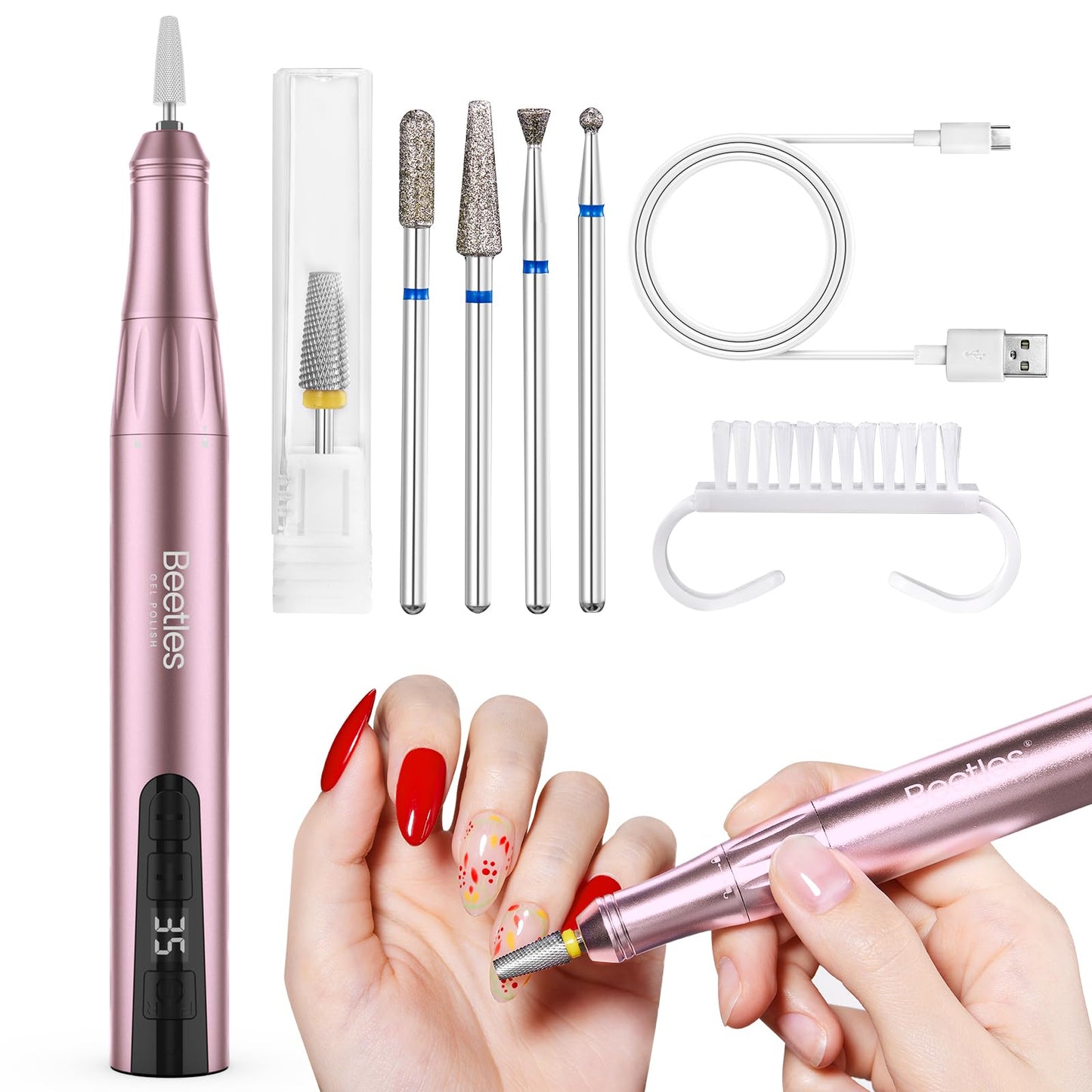 Beetles Manicure Set and Electric Cordless Nail Drill
