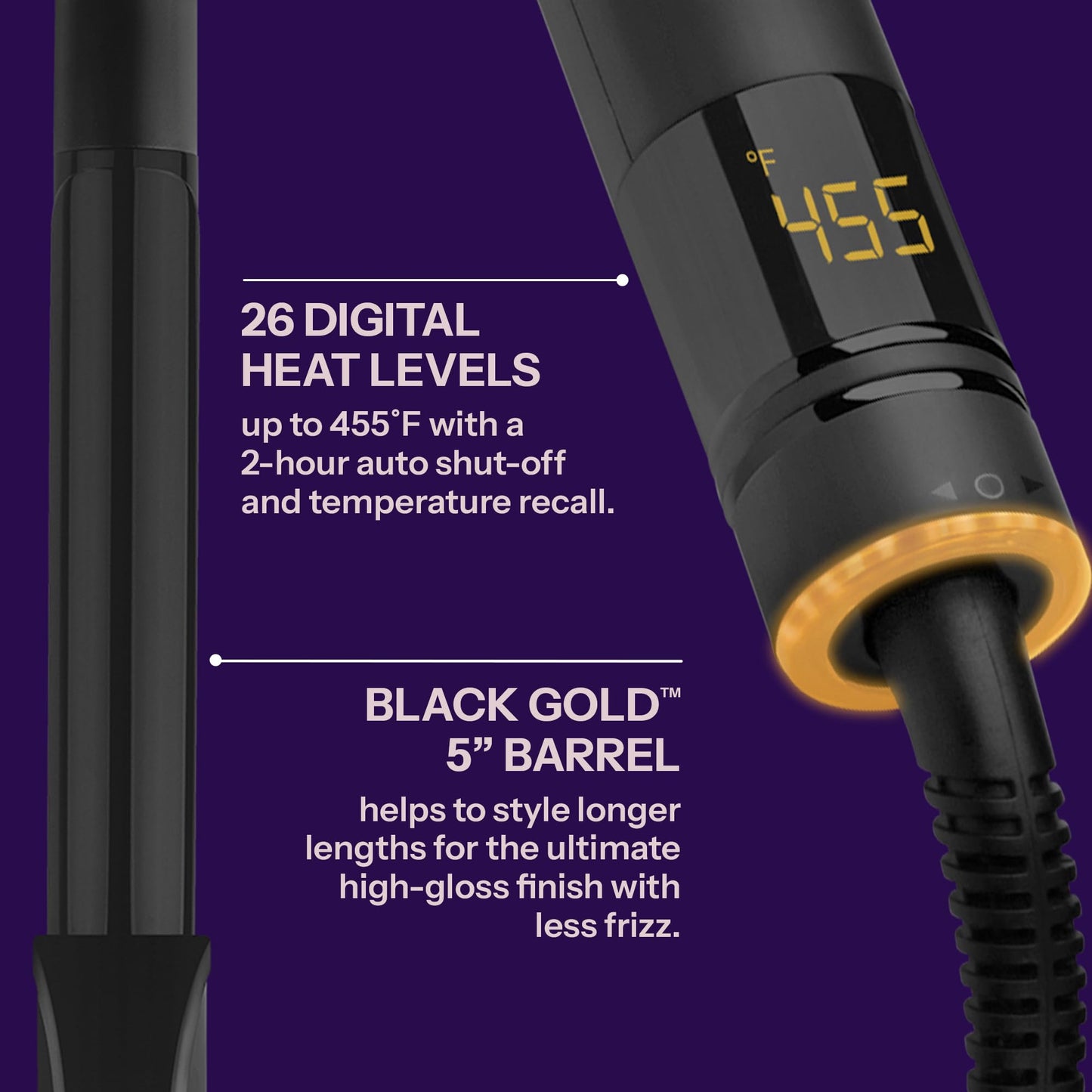HOT TOOLS Pro Artist Black Gold Digital Curling Iron