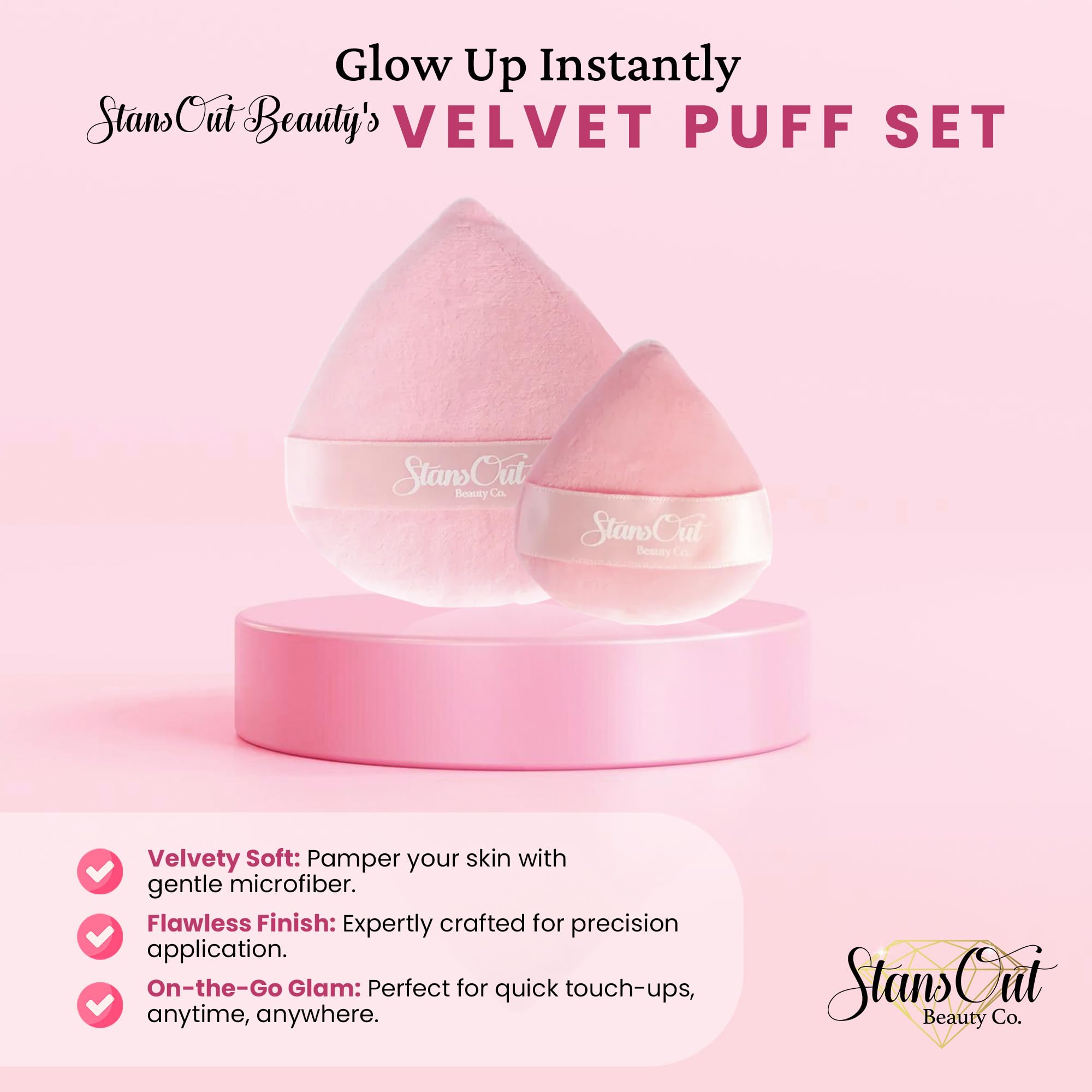 Memory Foam Makeup Blending Sponges for Liquid, Cream & Powder Foundation Finish