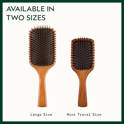 Wooden Paddle Hair Brush for Detangling, Smoothing & Blow Drying