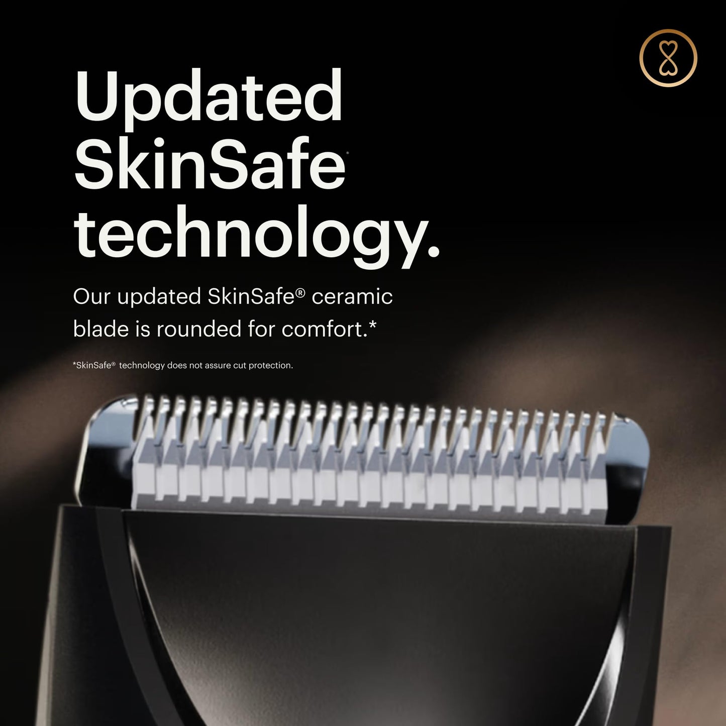 Waterproof Body Hair Trimmer with Skin-Safe Ceramic Blade Technology