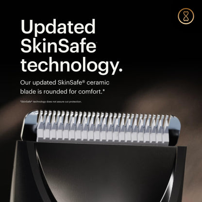 Waterproof Body Hair Trimmer with Skin-Safe Ceramic Blade Technology