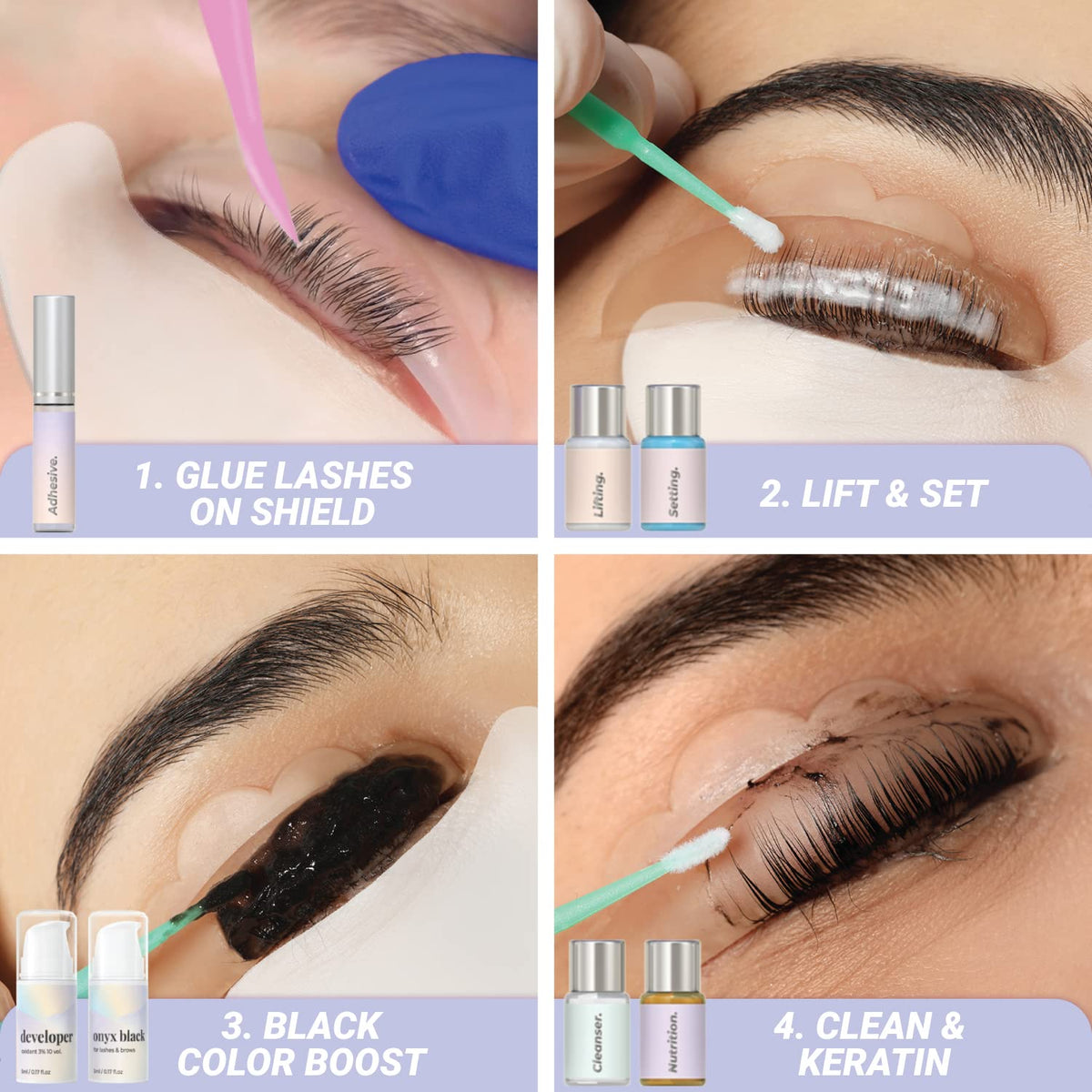 Lash Lift & Brow Lamination Kit for Fuller Lashes and Defined Brows