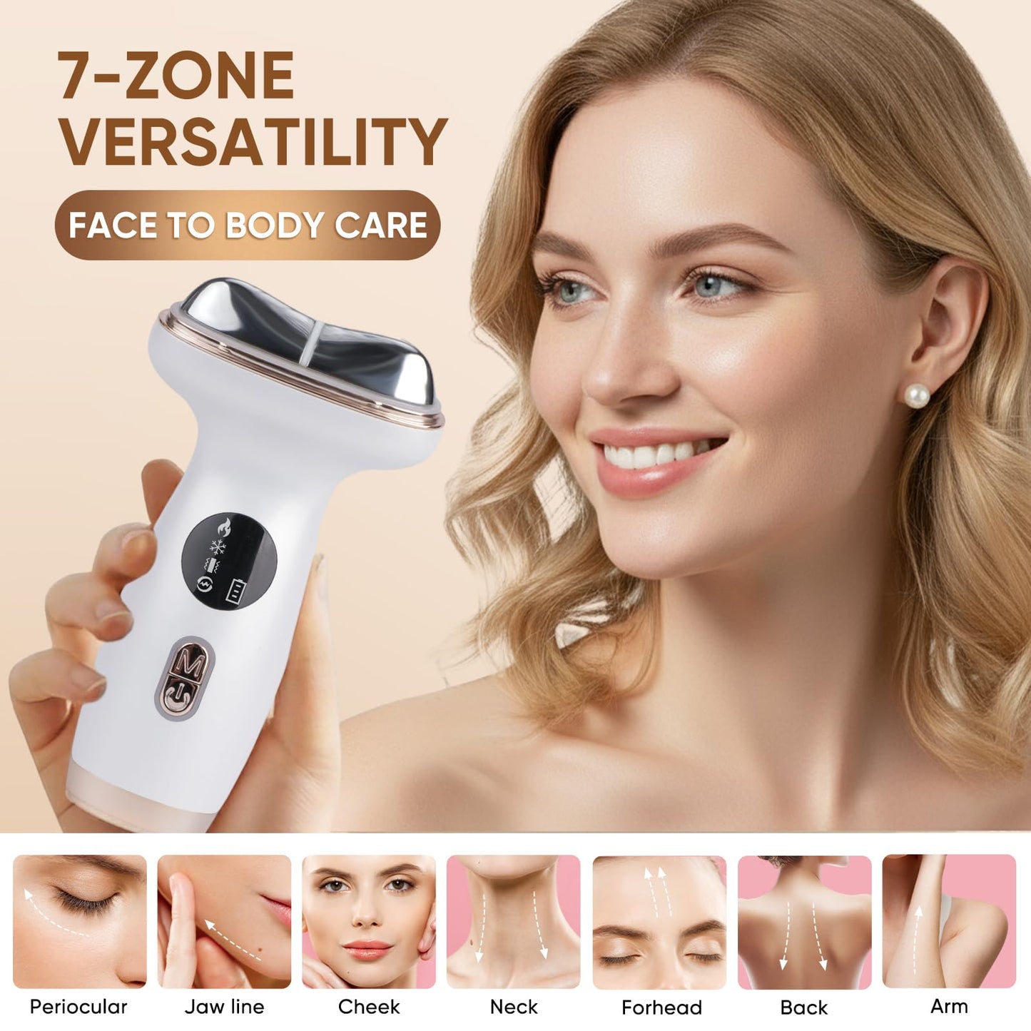 Microcurrent Facial Device with Red Light Therapy